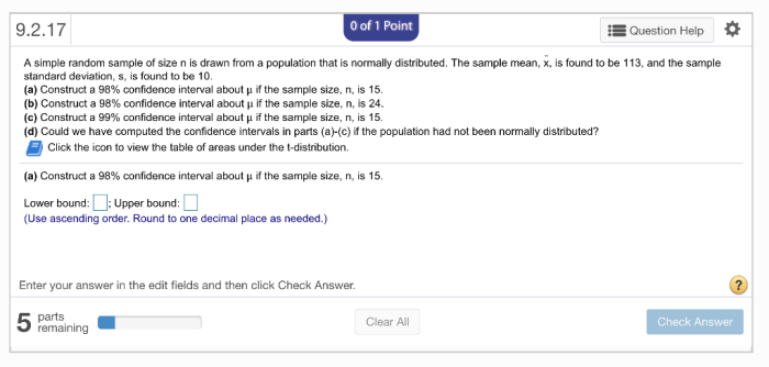 A simple random sample of size n is drawn