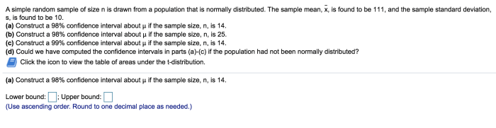 Sample size random drawn simple found deviation standard mean solved confidence transcribed problem text been show has interval construct if