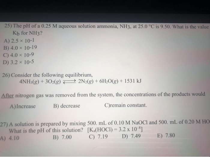 In aqueous solution ammonia reacts as represented above